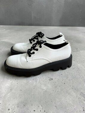 ZARA White Laceup Platform Oxfords Size 38 / 7.5
